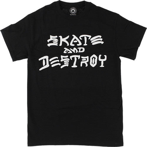 THRASHER SKATE & DESTROY SS Tshirt MEDIUM BLACK