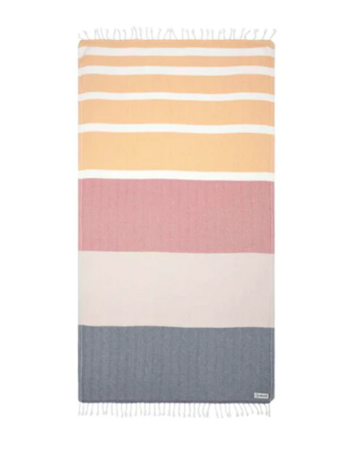 Sand Cloud Range Stripe Dobby Towel Grey Pink 37x67