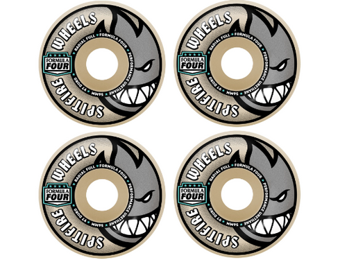 Spitfire F4 97 Radial Wheels Set Silver Aqua 56mm/97d