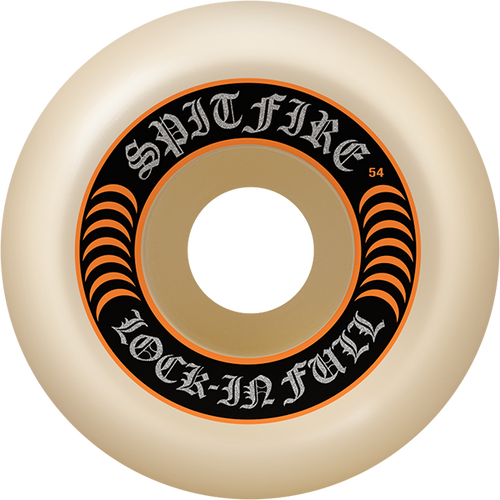 SPITFIRE F4 99A LOCK-IN FULL 54MM NAT/ORG WHEELS SET