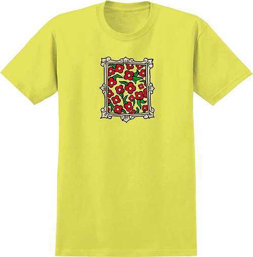 KROOKED FLOWER FRAME SS TSHIRT XLARGE CORNSILK YEL