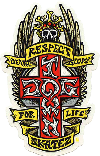 DOGTOWN RESPECT DECAL 4x2.5"