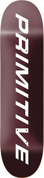 PRIMITIVE EURO SLANT CORE SKATEBOARD DECK-8.12 BURGUNDY