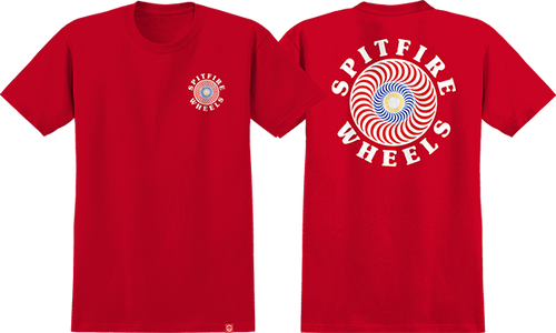 SPITFIRE OG CLASS TSHIRTIC FILL SS TSHIRT LARGE  RED/MULTI