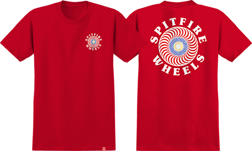 SPITFIRE OG CLASS TSHIRTIC FILL SS TSHIRT LARGE  RED/MULTI