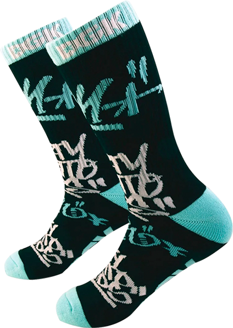 DGK GRAFF CREW SOCKS BLACK 1pr