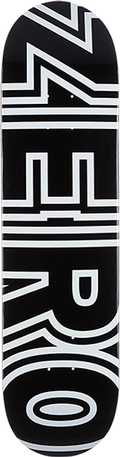 ZERO BOLD SKATE DECK-7.25 BLACK/WHT