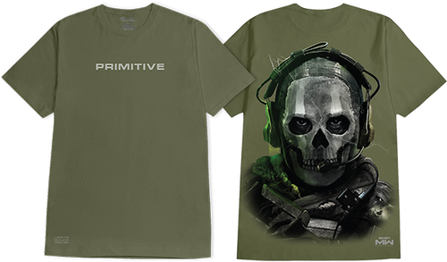 PRIMITIVE GHOST SS TSHIRT SMALL MILITARY