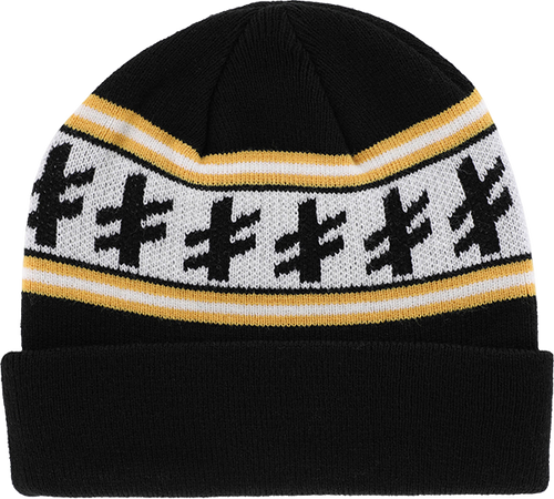 DEATHWISH GANG LOGO BEANIE BLK/YLW