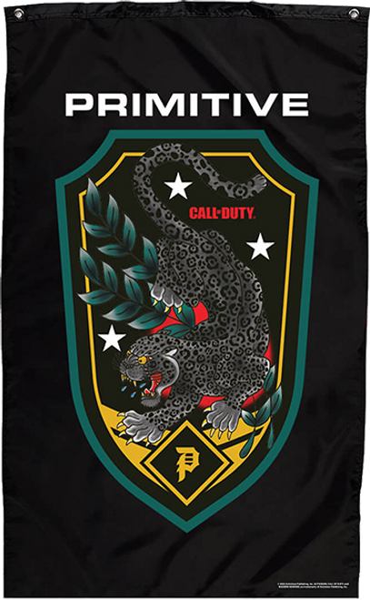 PRIMITIVE BLACK JAGUAR BANNER BLACK