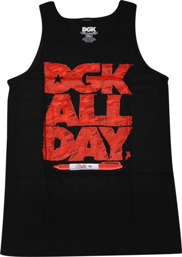 DGK MARKED ALL DAY TANK TOP M-BLACK