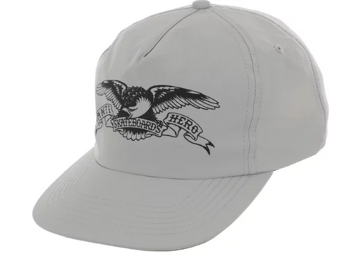 Anti Hero Basic Eagle Snap Hat Light Grey Nylon Snapback