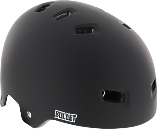 BULLET DELUXE SKATEBOARD HELMET MATTE BLACK CERTFIED L/XL