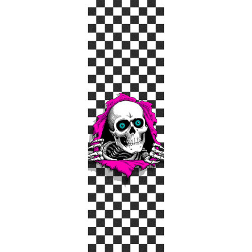 Powell Ripper Grip Tape Sheet Checker Pink 10.5x33