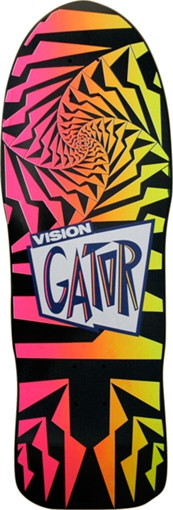 VISION GATOR 2 Skateboard Deck-10.25 BLK FADE PNK ORG YEL
