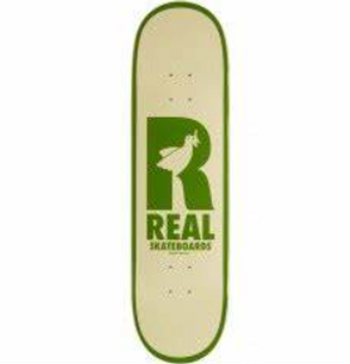 Real Doves Skate Deck Green Cream 8.5