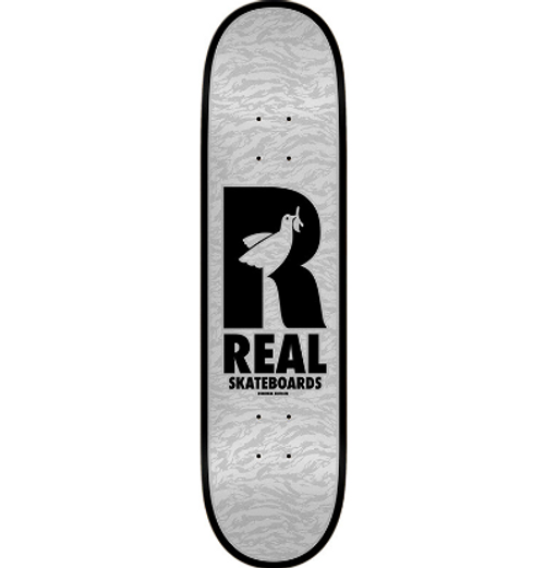 Real Doves Skate Deck Black Silver 8.25