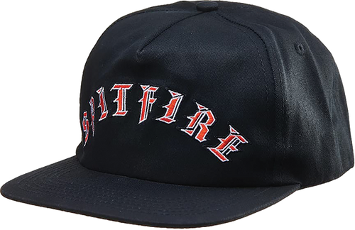 SPITFIRE OLD E ARCH HAT ADJ-BLACK/RED/GREEN