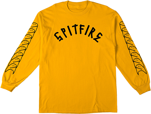 SPITFIRE GONZ SHMOO SLEEVE LONGSLEEVE MEDIUM GOLD