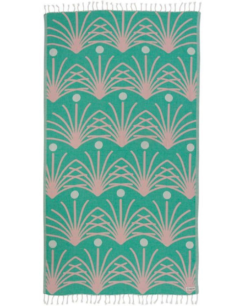 Sand Cloud Retro Palm Towel Green Onesize