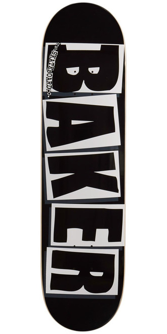Baker Brand Logo Skateboard Deck Black White Black 8