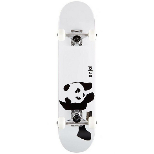 Enjoi Whitey Panda Youth Soft Top Skateboard Complete White 6.75