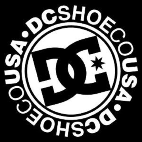 DC Shoe Co Sticker (2 pack) Black White 4" Round