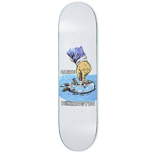 Polar Herrington Chain Smoker Skateboard Deck White 8.125