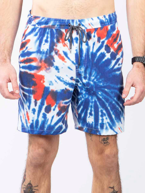 RipCurl Freeda Volley Shorts Mens Red White Blue