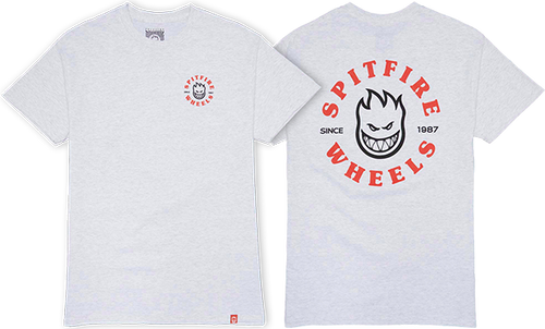 SPITFIRE BIGHEAD CLASSIC SS TSHIRT MEDIUMEDIUM ASH RED BLACK