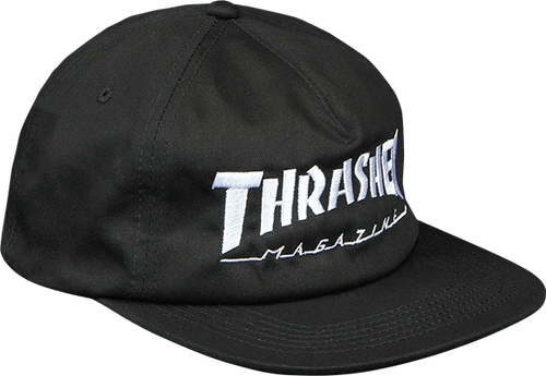 THRASHER MAG LOGO HAT ADJ-BLACK WHITE