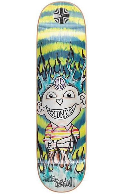 Madness Fardell Gonz Skateboard Deck Green Swirl 8.5