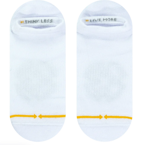 Merge4 Solid No Show Socks Organic Cotton Could White Mens Large sz (7-12)