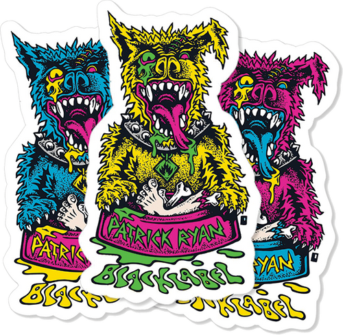 BLACK LABEL PATRICK RYAN SICK DOG DECAL ASSORTED (2 PACK)