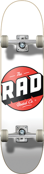 RAD LOGO CLASSIC SKATEBOARD COMPLETE-8.0 WHITE