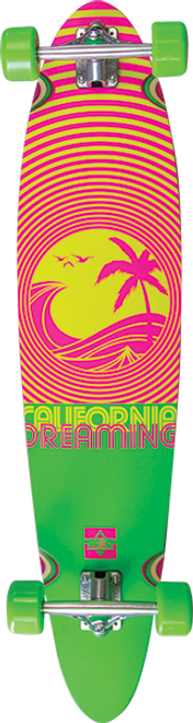 DUSTERS CALIFORNIA DREAMING SKATEBOARD COMPLETE-9x40 NEON GRN