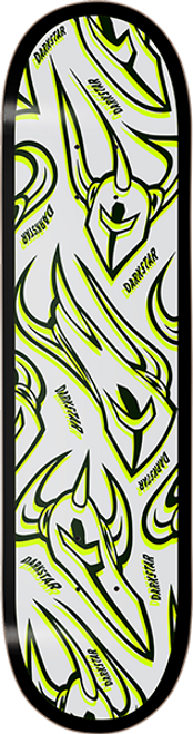DARKSTAR OVERPRINT SKATEBOARD DECK-8.25 WHT/LIME rhm