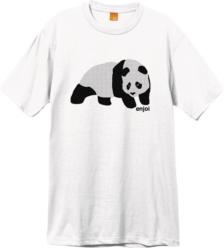ENJOI EASY PRINT PANDA SS Tshirt S-WHITE premium