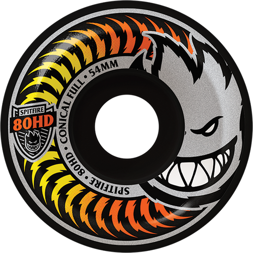 SPITFIRE 80HD FADE CONICAL FULL 54MM BLK WHEELS SET