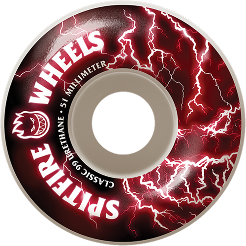 SPITFIRE FIREBOLT CLASSIC 51MM 99A WHT/RED WHEELS SET