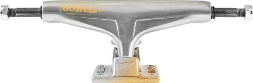 TENSOR REG ALUM 5.25 STENCIL MIRROR RAW/GOLD FADE TRUCKS SET