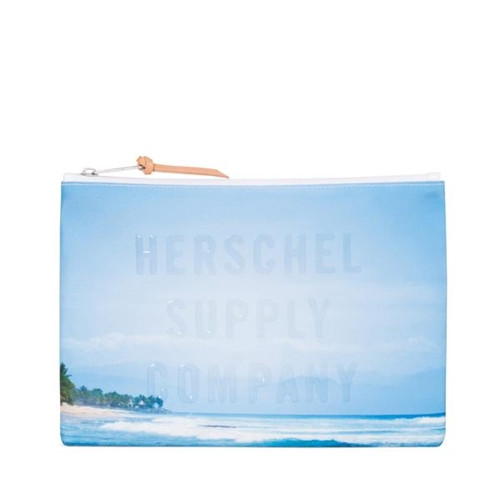 Herschel Network Large Poly Travel Case Wave Sky