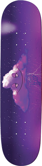 THANK YOU HEAD IN THE PURPLE RAIN CLOUDS SKATE DECK-7.75