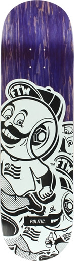POLITIC WHEELHEAD II SKATEBOARD DECK-8.75