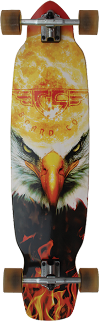 GRAVITY CARVE BURNING EAGLE SKATEBOARD COMPLETE-39"