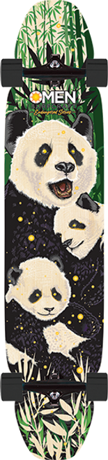 OMEN PANDA DANCER SKATEBOARD COMPLETE-9.5x48