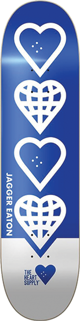 HEART SUPPLY EATON WORLD SKATEBOARD DECK-8.25 WHT/BLU