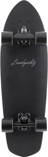 LANDYACHTZ POCKET KNIFE BLACK SKATEBOARD COMPLETE 9.1X29.6