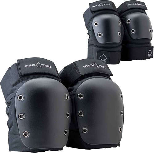 PROTEC KNEE/ELBOW OPEN BACK COMBO SET XLARGE BLACK