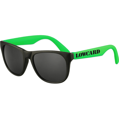 LOWCARD LOGO SUNGLASSES BLACK/GREEN